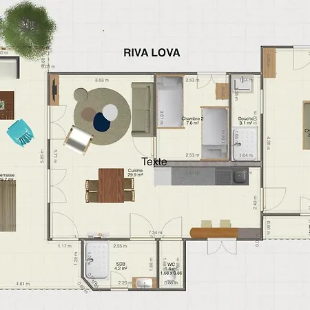 Riva, Terrasse Plein Sud, A Pied, 4 A 6 Personnes Apartment